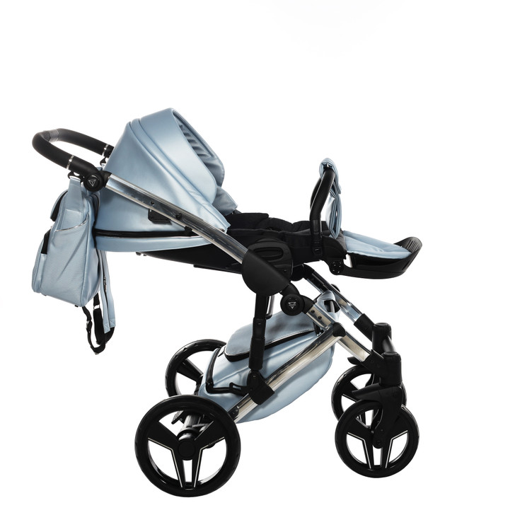 Junama S-Class White pram, pushchair and changing bag