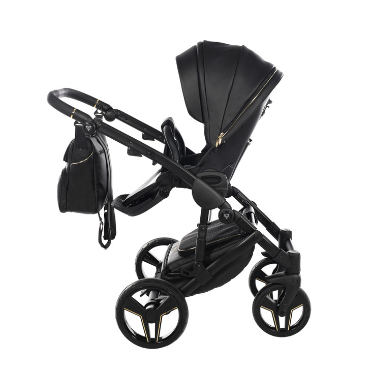 Junama S-Class Black pram, pushchair and changing bag