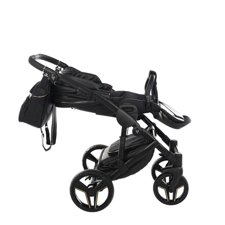 Junama S-Class Black pram, pushchair and changing bag