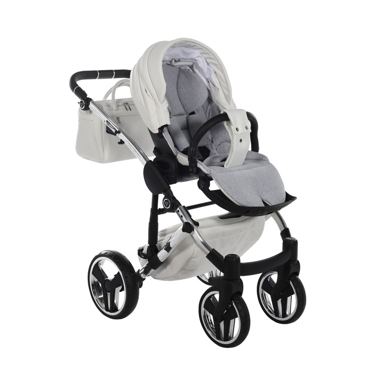Junama Fluo Individual Mirror White Silver Pram & Pushchair