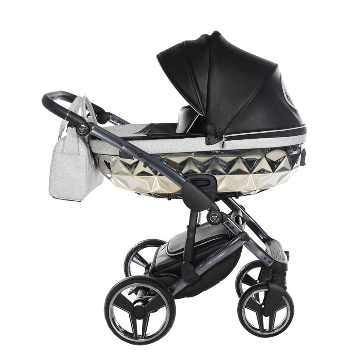 Junama Handcraft Glitter Black Pram & Pushchair