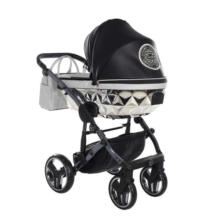 Junama Handcraft Glitter Black Pram & Pushchair