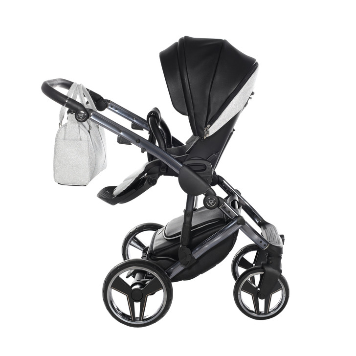 Junama Handcraft Glitter Black Pram & Pushchair