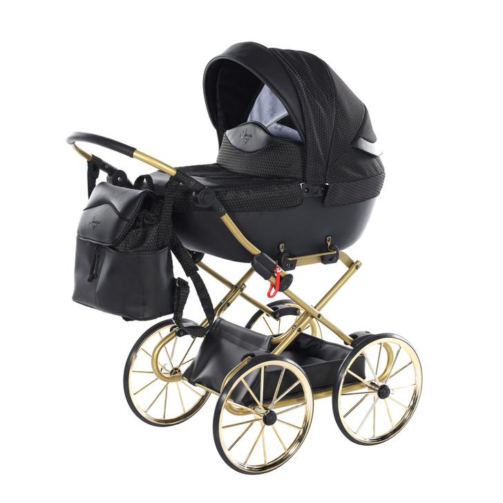 Junama  Black Gold Doll's Pram