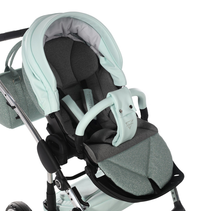 Junama Handcraft Glitter Mint Pram & Pushchair