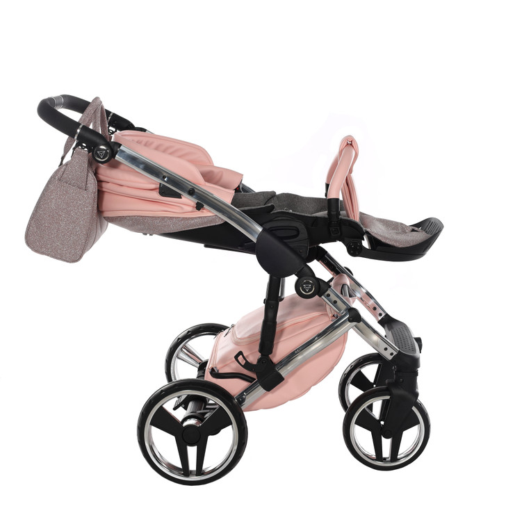 Junama Handcraft Glitter Pink Pram & Pushchair