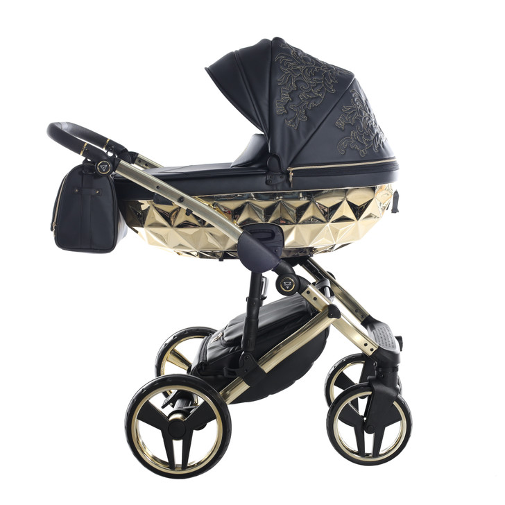 Junama Enzo Black Gold 2‑in‑1 Pram Pushchair Travel System