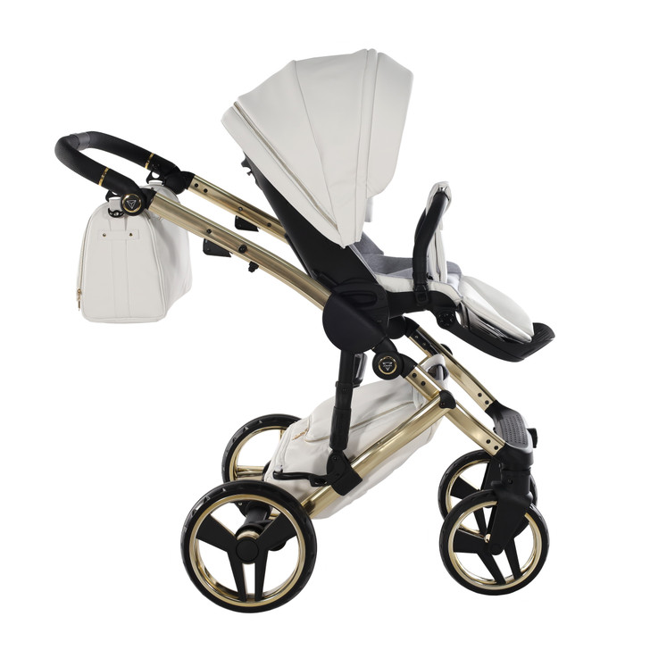 Junama Enzo White Gold 2‑in‑1 Pram Pushchair Travel System