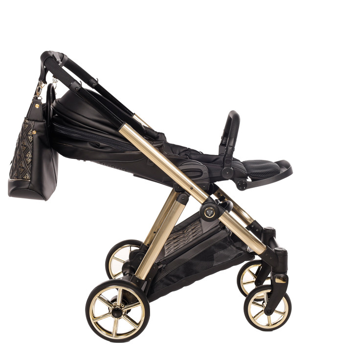 Junama Elegante Art Deco Black 2‑in‑1 Pram Pushchair Travel System