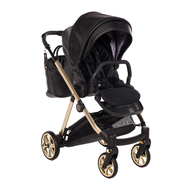 Junama Elegante Art Deco Black 2‑in‑1 Pram Pushchair Travel System