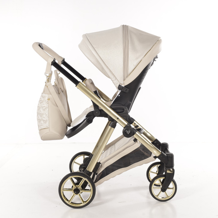 Junama Elegante Lamè Beige Pram Pushchair Travel System