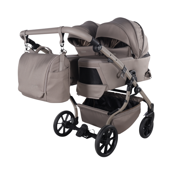 Junama Cappuccino V4 Double Pram & Pushchair