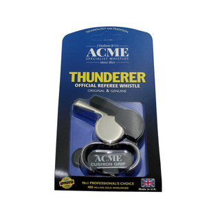 Acme Thunderer Sifflet Métal Nickelé Taille L - Poignée Gator Grip, Officiel Hockey Canada