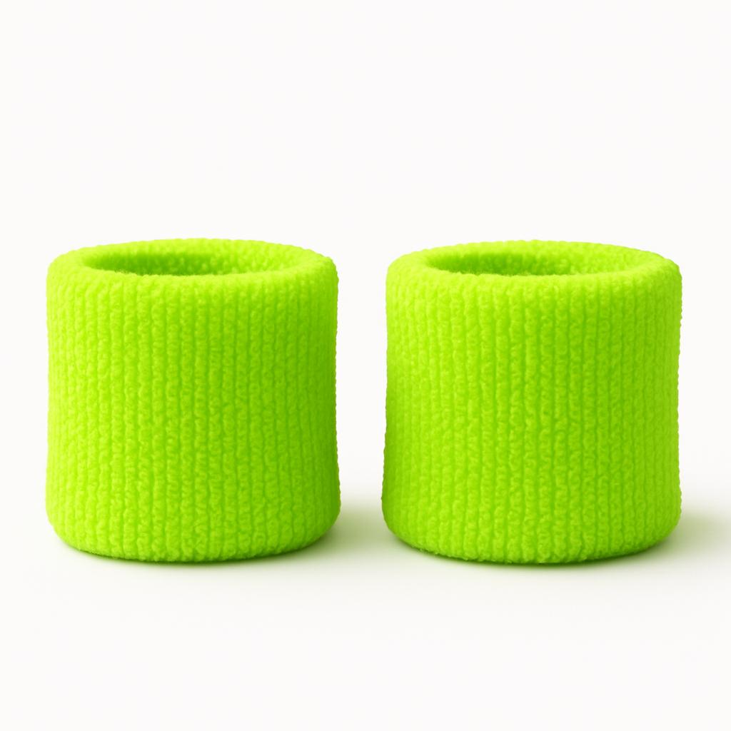 Buffalo Sports Sweatbands - Fluro Green Umpires - Pair