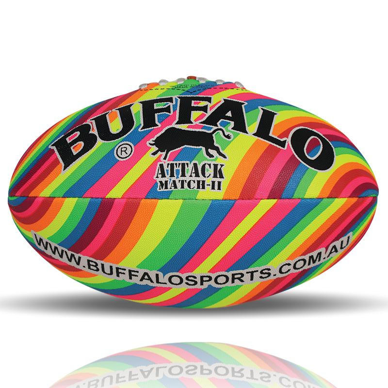 Buffalo Sports All Weather Synthetic Football - Rainbow