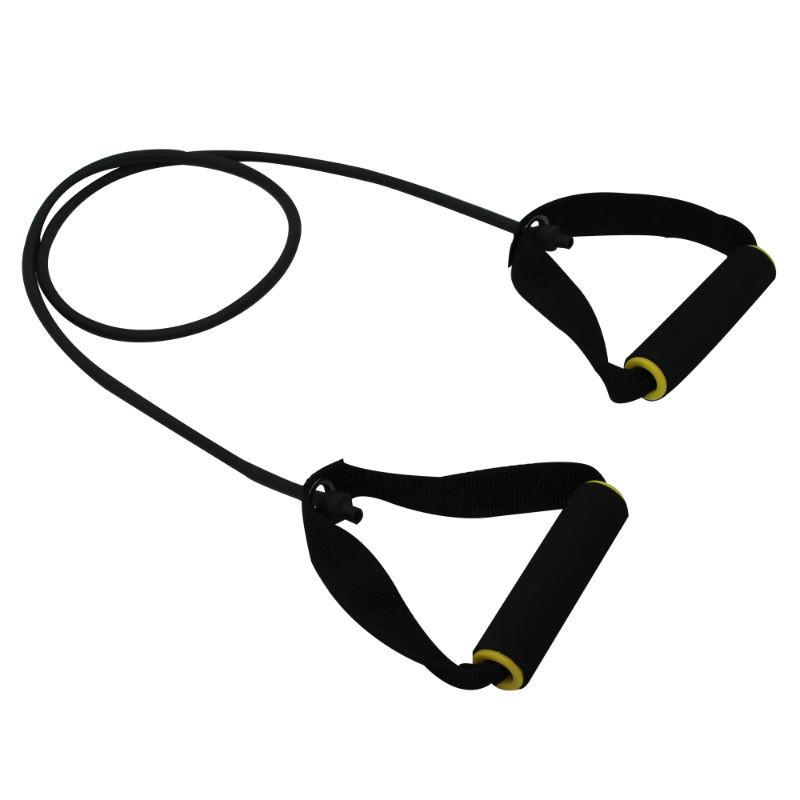 Buffalo Sports Resistance Tube with Handles - 13.6kg Extra Heavy Black