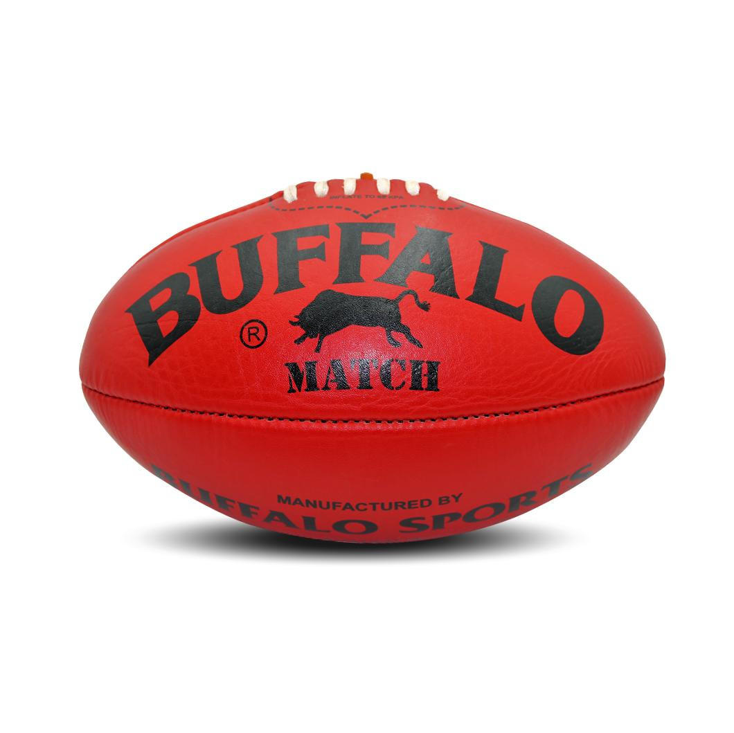 Buffalo Sports Match Leather Football - Red