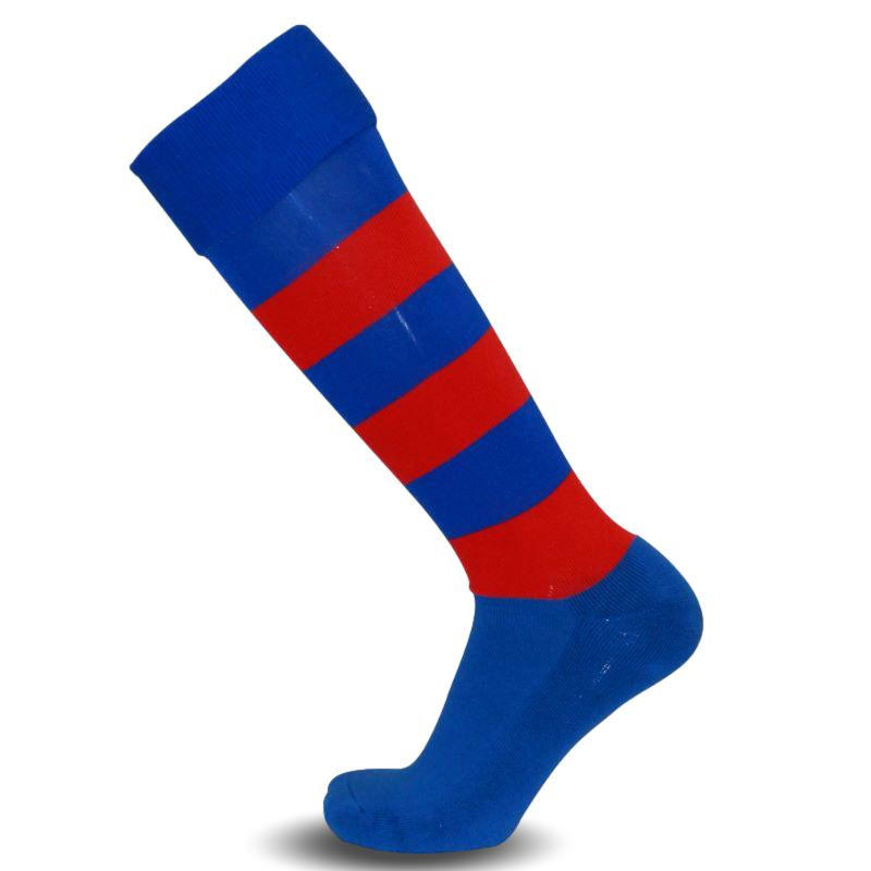 Buffalo Sports Ultra-Tec Football Socks - Royal Blue & Red Hoops