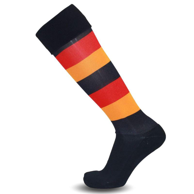Buffalo Sports Ultra-Tec Football Socks - Navy Blue Red Gold Hoops
