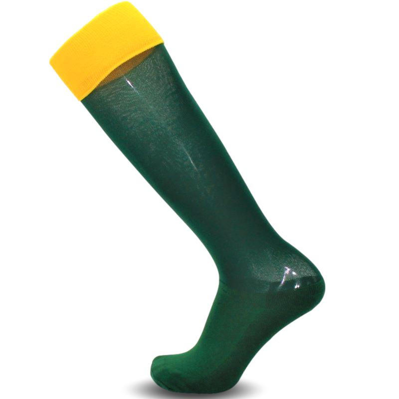 Buffalo Sports Ultra-Tec Football Socks - Bottle Green & Light Gold Turnover