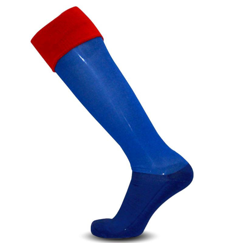 Buffalo Sports Ultra-Tec Football Socks - Royal Blue & Red Turnover