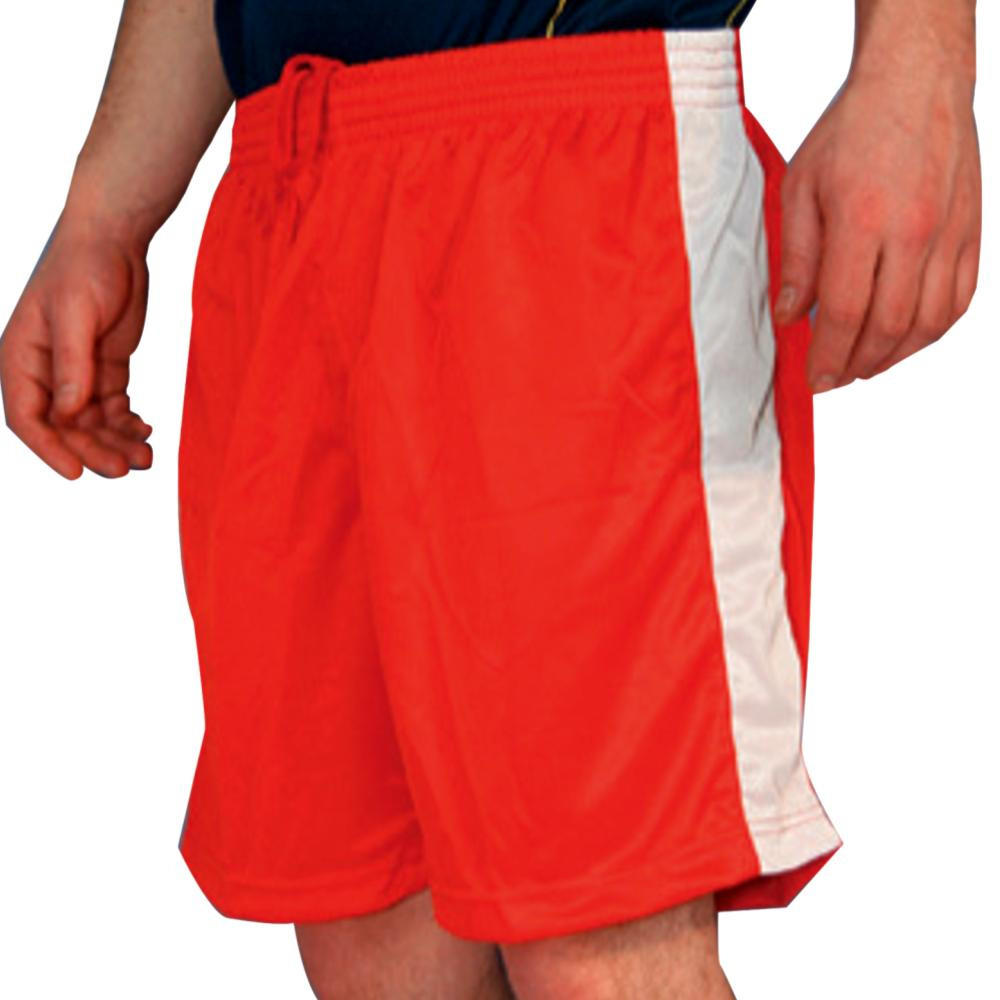 Multi Purpose Classic Unisex Sport Shorts - Red White