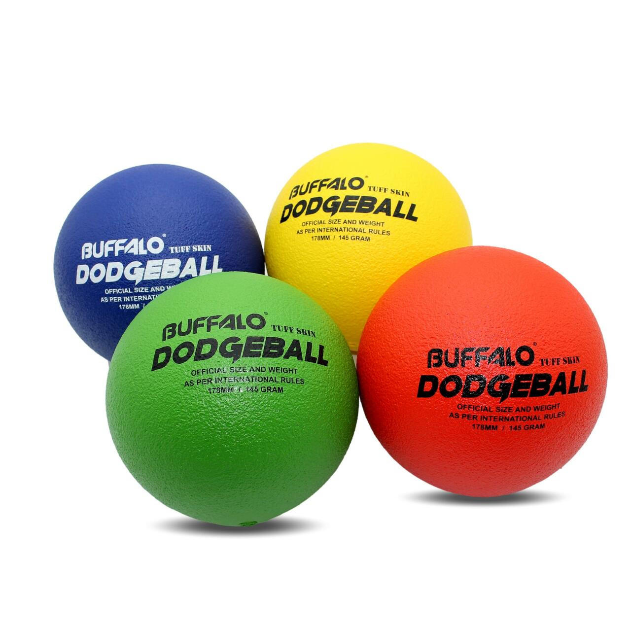 Buffalo Sports Official Tuff Skin Foam Dodgeball Set of 4