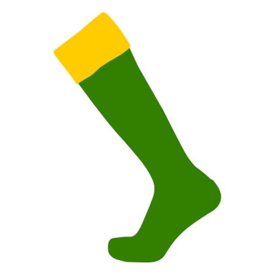 Buffalo Sports Ultra-Tec Football Socks - Emerald Green & Light Gold Turnover