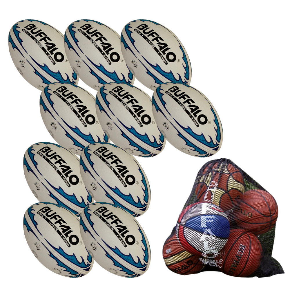 Buffalo Sports Classic Pro Rugby Union Ball 10 Pack