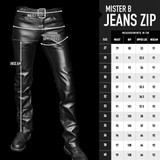 Mister B Leather Jeans Zip