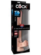 King Cock Plus 12" Triple Density Cock with Balls