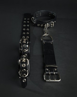 Leather Slave Collar With Restraint combo