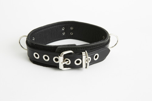 Bondage 4 Ring Collar With Velcro