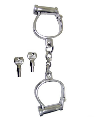 Non-Adjustable Darby Style Handcuffs - Stainless Steel