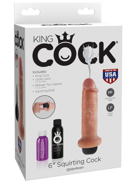 King Cock 6 in. Squirting Cock - Flesh