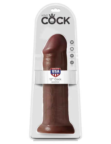 King Cock 12" Cock - Brown