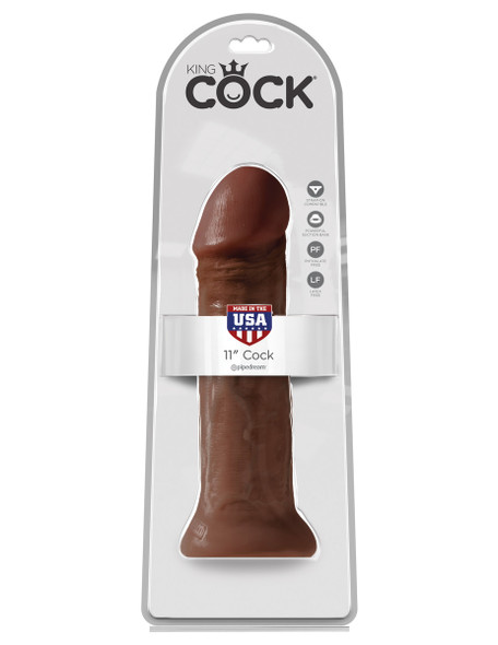 King Cock 11" Cock - Brown