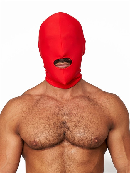 Mister B Lycra Hood Mouth Open Only - Red