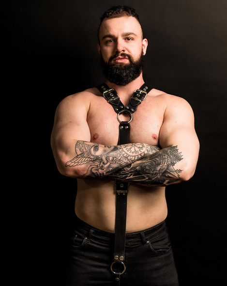 Y Body Harness Leather