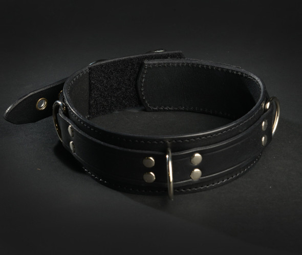 Bondage 4 Ring Collar With Velcro