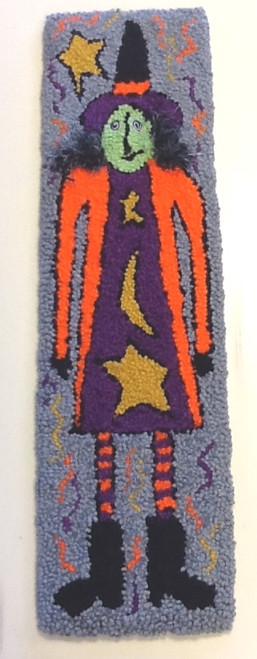 Punch hooked by Mandy Wilson, Michigan with hand dyed wool yarn (Wild Hare Rug Studio).