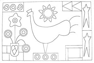 Peacock and Posies (Large)