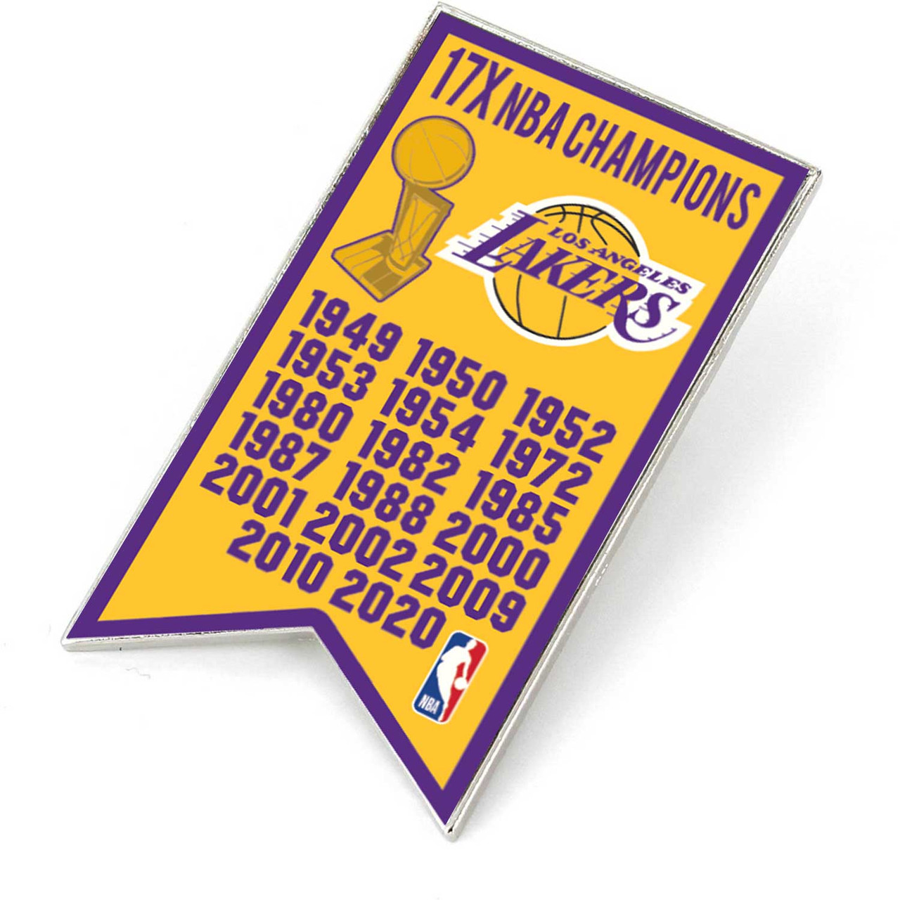 LOS ANGELES LAKERS (17X) CHAMPIONSHIP BANNER PIN (SP)
