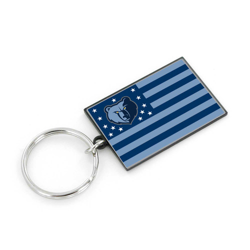 MEMPHIS GRIZZLIES AMERICANA FLAG KEYCHAIN