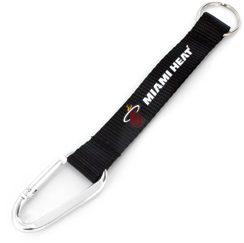 MIAMI HEAT (BLACK) CARABINER LANYARD KEYCHAIN