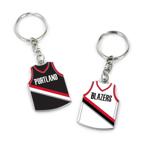 PORTLAND TRAIL BLAZERS REVERSIBLE HOME/AWAY JERSEY KEYCHAIN