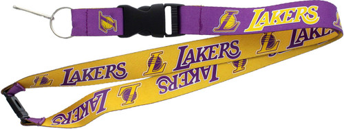 LOS ANGELES LAKERS (YELLOW/PURPLE) REVERSIBLE LANYARD