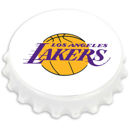 LOS ANGELES LAKERS BOTTLE CAP BOTTLE OPENER MAGNET (OC)