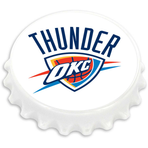 OKLAHOMA CITY THUNDER BOTTLE CAP BOTTLE OPENER MAGNET (OC)