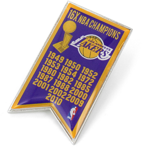 LOS ANGELES LAKERS (17X) CHAMPIONSHIP BANNER PIN (SP)